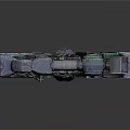 Futuristic Mechanical Weapon With Green Glowing Elements And Intricate 3D Design