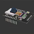 ESP32 CAM Circuit Board With Camera Module GPIO Pins And Electronic Components