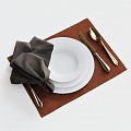 Modern cutlery plate plate plate napkin napkin placemat 3d model