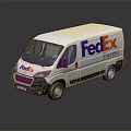 FedEx Express White Commercial Van Featuring Brand Logo And Shiny Exterior Surface