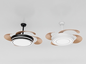 Modern ceiling fan lamp fan chandelier 3d model