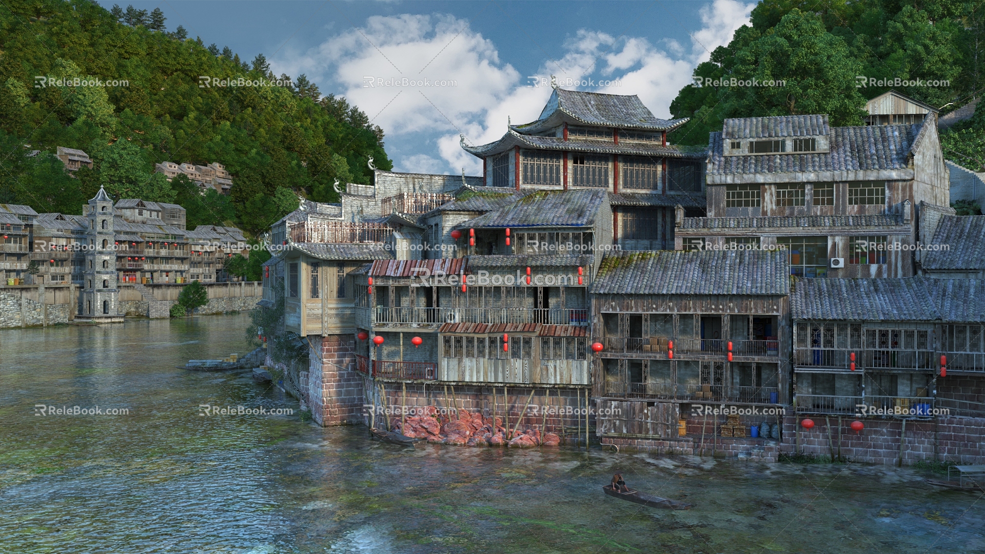 New Chinese Ancient City Architecture 3d model