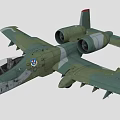 Military Fighter Jet With Camouflage Paint Shark Mouth Design And Cockpit Emblem