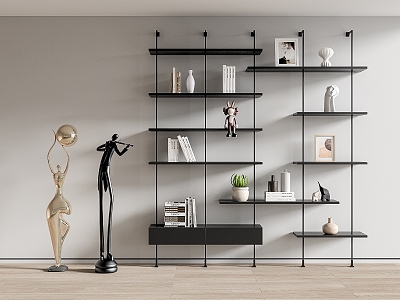 Modern Storage Rack Storage Rack Bookshelf Book Ornaments Jewelry Ornaments model