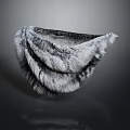 Soft Layered Gray And White Fur Scarf Warm Stylish Winter Fashion Accessory