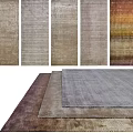 Modern Square Rugs With Various Earthy Tones Soft Texture For Living Room Decor