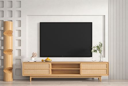 Rattan TV Cabinet 3d model