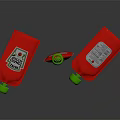Thomas Schaeffer Red Bottles With Green Caps And Label Packaging Design