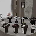 New Chinese style side table 3d model