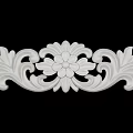 Ornate Floral Carved Design With Intricate Scroll Patterns For Decorative Trim 3d model