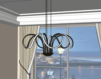 Modern special-shaped chandelier craft chandelier 3d model