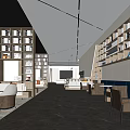 Modern Sales Office Sales Office Negotiation Area Sofa Coffee Table Combination Sand Table Front Desk Wine Rack Art Chandelier Display Cabinet 3d model