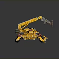 Game Movie Mechanical Character With Yellow Spider Legs Mechanical Arm And Number 78 On Ground