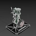 modern vertical steam engine 3d model