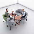 Modern Public Chair Design In Comfortable Lounge Area With Ergonomic Seating And Wooden Table