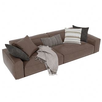 modern double sofa 3d model