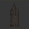 Vintage Metal Tower Shaped Grid Design Decorative Lantern For Home Living