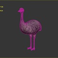 Ostrich spider bird bird bird bird game animal cartoon animal pbr animal 3d model