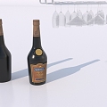 Modern wine glass holder 3d model