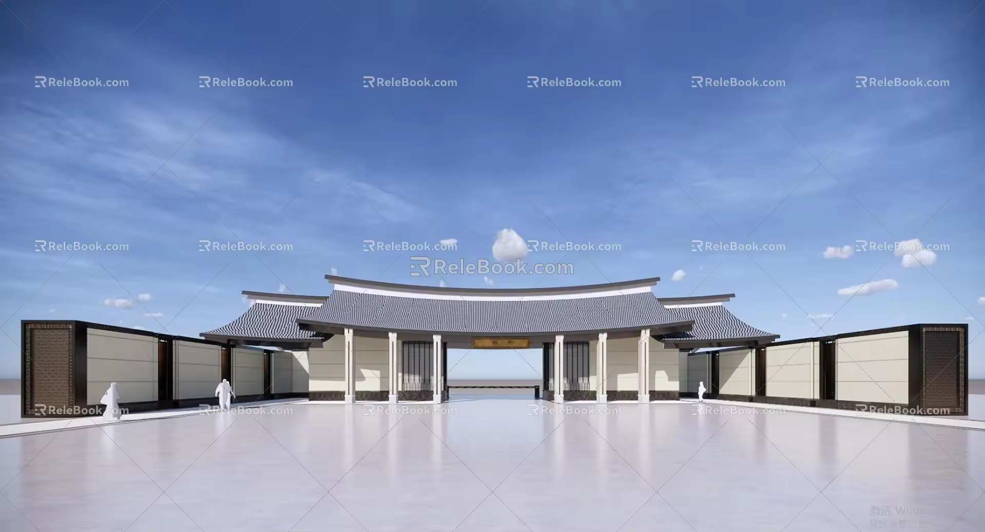 Chinese style door SU model 3d model