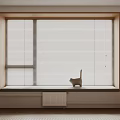 Modern Bay Window Blinds 3d model