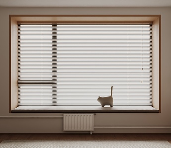 Modern Bay Window Blinds 3d model