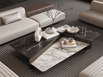 Modern Coffee Table Marble Coffee Table Alien Coffee Table 3d model