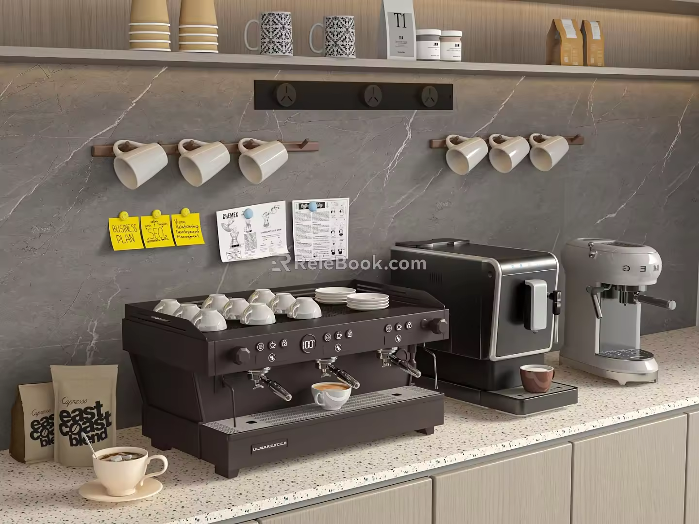Modern coffee machine 3d model