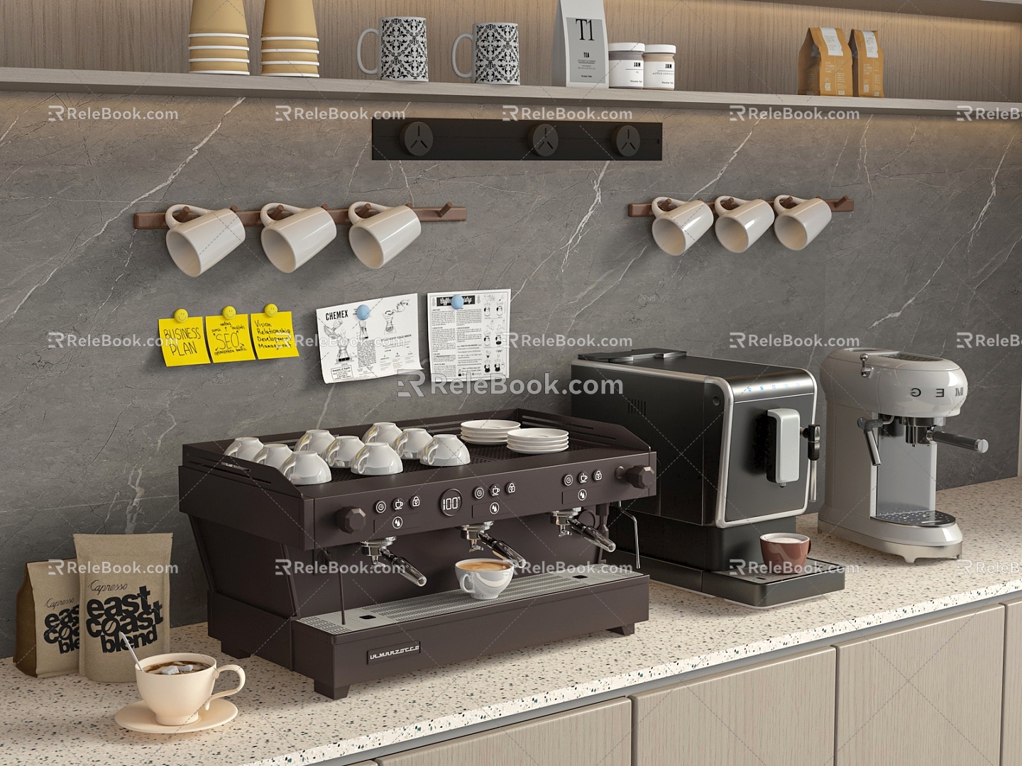 Modern coffee machine 3d model