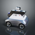 Modern U2 Robot Vehicle Featuring Metallic Body Four Wheels And Camera On Top
