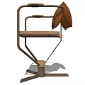 Ergonomic Office Chair With Metal Frame Leather Backrest Mesh Seat And Five Star Base