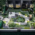 Garden Landscape Design With Lush Greenery Pathways Seating Areas And Arched Structure