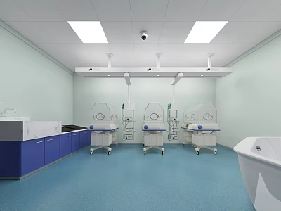 Hospital Obstetrics Neonatal Room Delivery Room 3d model