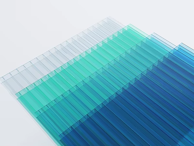 Sunlight Board Transparent Tile Canopy Car Shed Insulation Board Honeycomb Lighting Tile Double Layer Endurance Board Sunlight Room Lighting Tile Sunshade PC Endurance Board 3d model