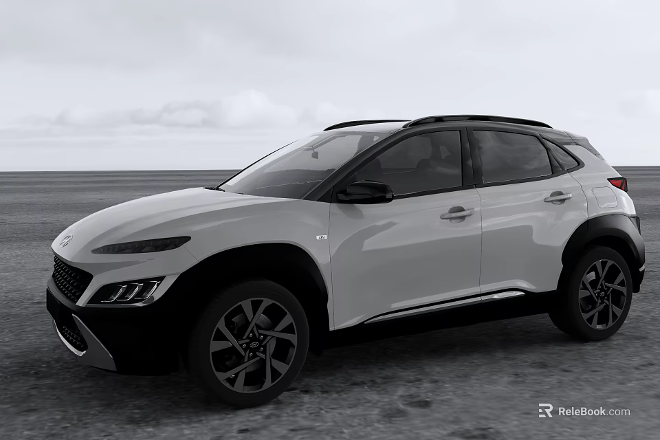 White SUV With Modern Sporty Exterior Black Wheels And Sleek Body Design 3d model 