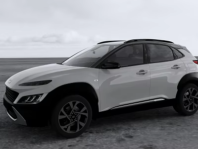 White SUV With Modern Sporty Exterior Black Wheels And Sleek Body Design 3d model