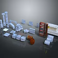 Columns Stone Columns Stone Columns Old Columns Roman Columns Roman Columns Classical Columns Greek Columns 3d model