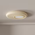 Modern Round Ceiling Light With Layered Ring Design And Warm Yellow Illumination 3d model