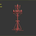 Classic Metal Candelabra With Intricate Stand Design And Multiple Candle Holders