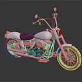 Classic Cruiser Motorcycle With Gray Body Black Leather Seat Chrome Accents And Spoke Wheels