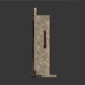 Medieval Style Building Facade With Wooden Frames Stone Walls Arched Door And Staircase