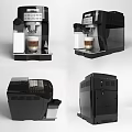 Automatic Espresso Coffee Machine Kitchen Appliance Making Cappuccino With Milk Froth