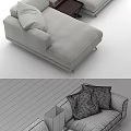 Modern Combination Sofa Combination 3d model