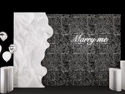 Modern Meichen Proposal Moving Board Wedding Floriculture 3d model