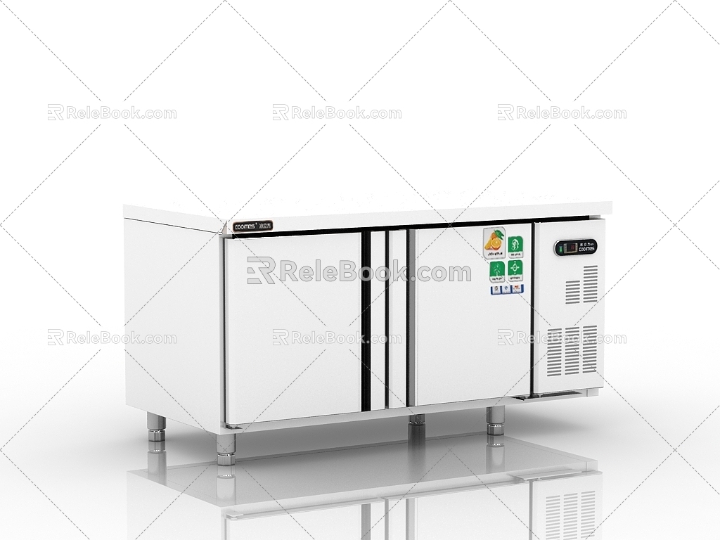 Modern Fridge Freezer 3d model