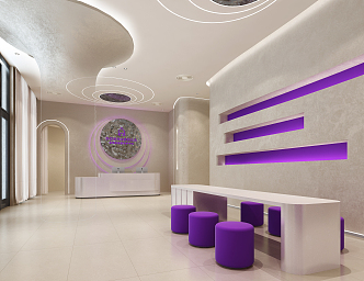 Modern Beauty Salon Hall 3d model