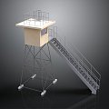 Tower defense sentry tower tower air defense watchtower observatory observatory observatory tower loft 3d model