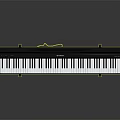 Black Digital Electronic Keyboard Musical Instrument Placed On X Shaped Stand With Gray Background