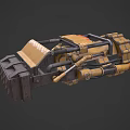 Yellow Industrial Functional Vehicle Equipped With Heavy Duty Hydraulic Grapple Bucket