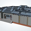 Traditional Modern Architecture Design With Tile Roofs Gray Walls And Red Base